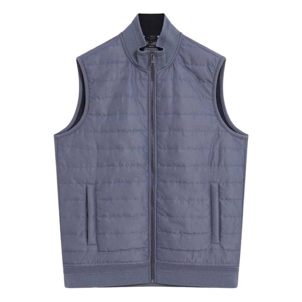 Ted Baker Mens Quilted Vest / Mid Blue